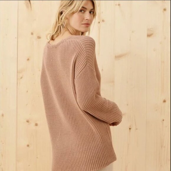 Jenni Kayne Cotton Cabin Sweater in Rose Size XS - Picture 2 of 6